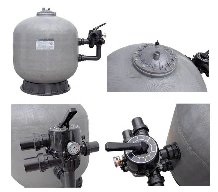 HUAXI wholesale commercial or home swimming pool water treatment system fiberglass top mount sand filter for swimming pool