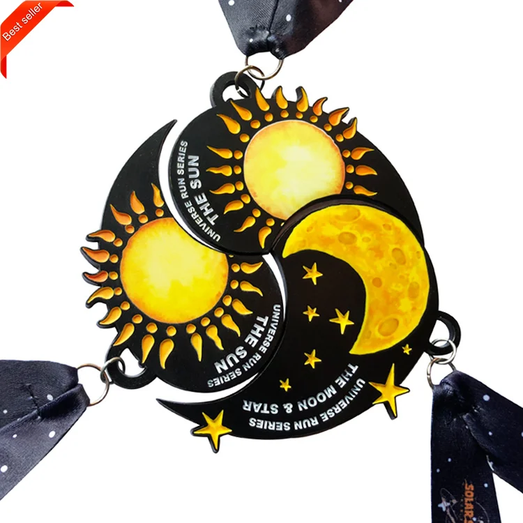 Customized Antique Silver 3D Zinc Alloy Rose Gold Metal 3D Cycling Buying Lanyard Sports Event Medal Ribbon