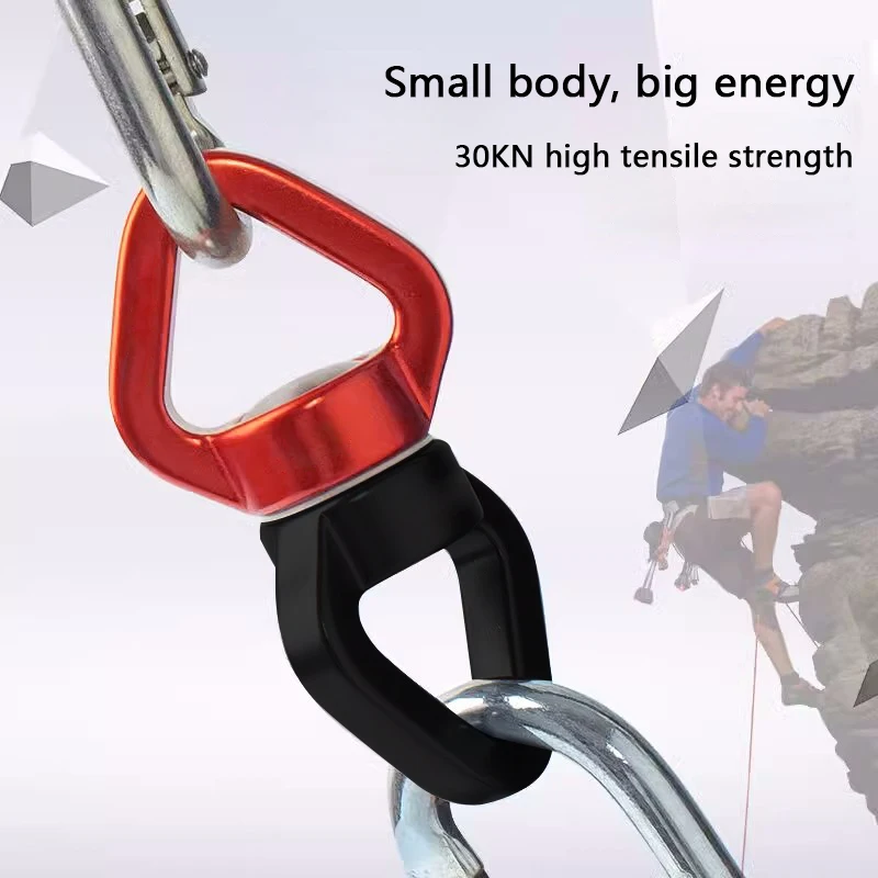 30kn Bearing Swing Swivel Device 360 Rotational Hanging Swivel Hook With 2 Carabiners Connector For Aerial Yoga
