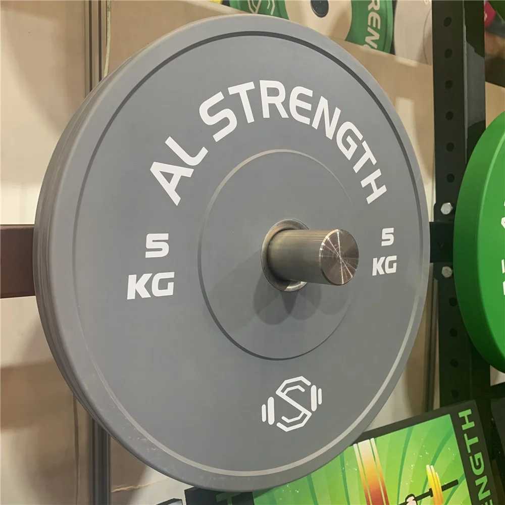 Rubber Solid Barbell Weights Flexible Discs Color Training Bumper Discs