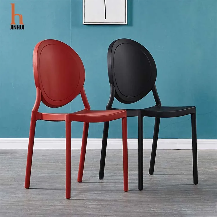 Pp Black Kitchen Furniture Leisure Dining Garden Plastic Chairs For Sale