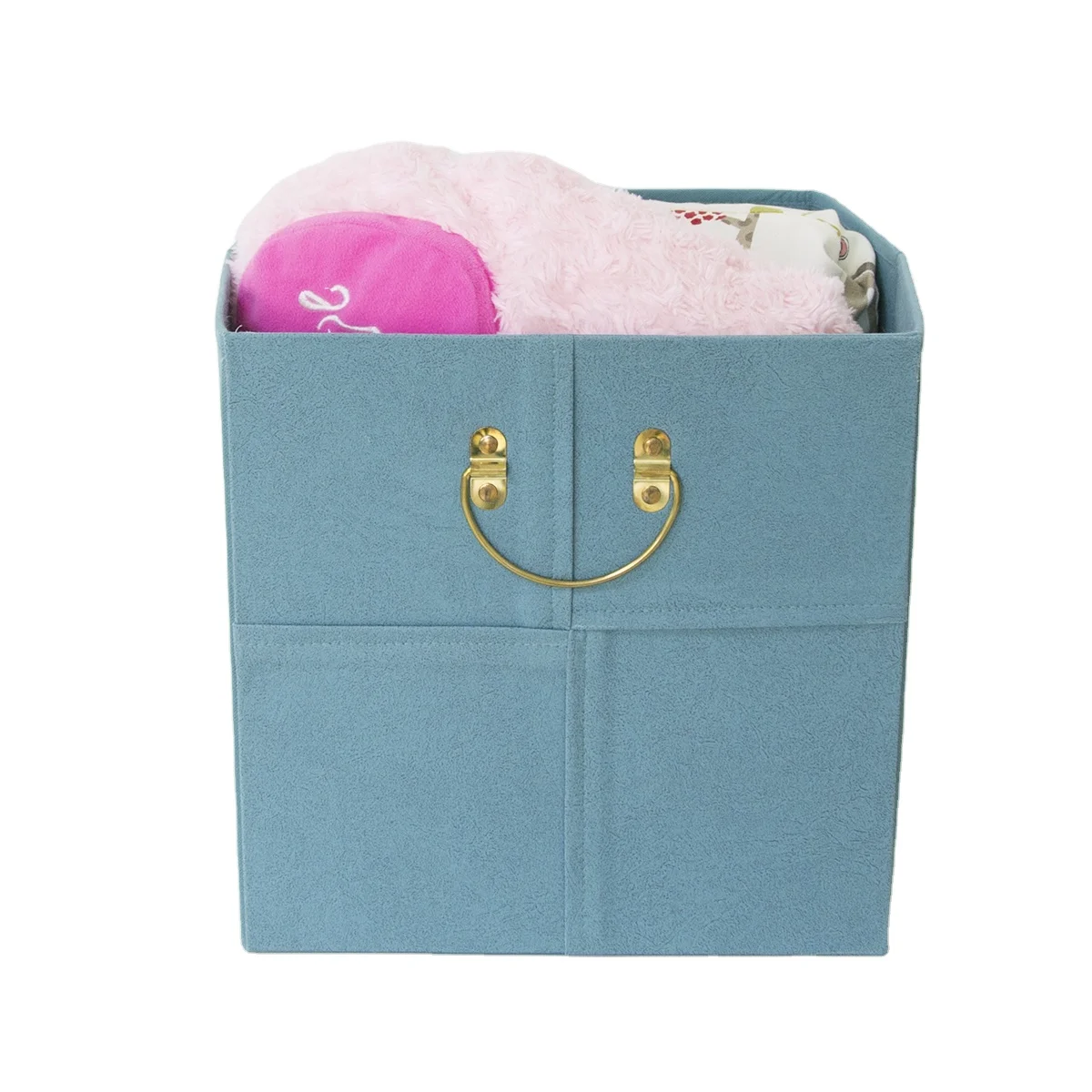Kids Toy Doll Container Box Storage Organizer Non Woven Storage Box Foldable