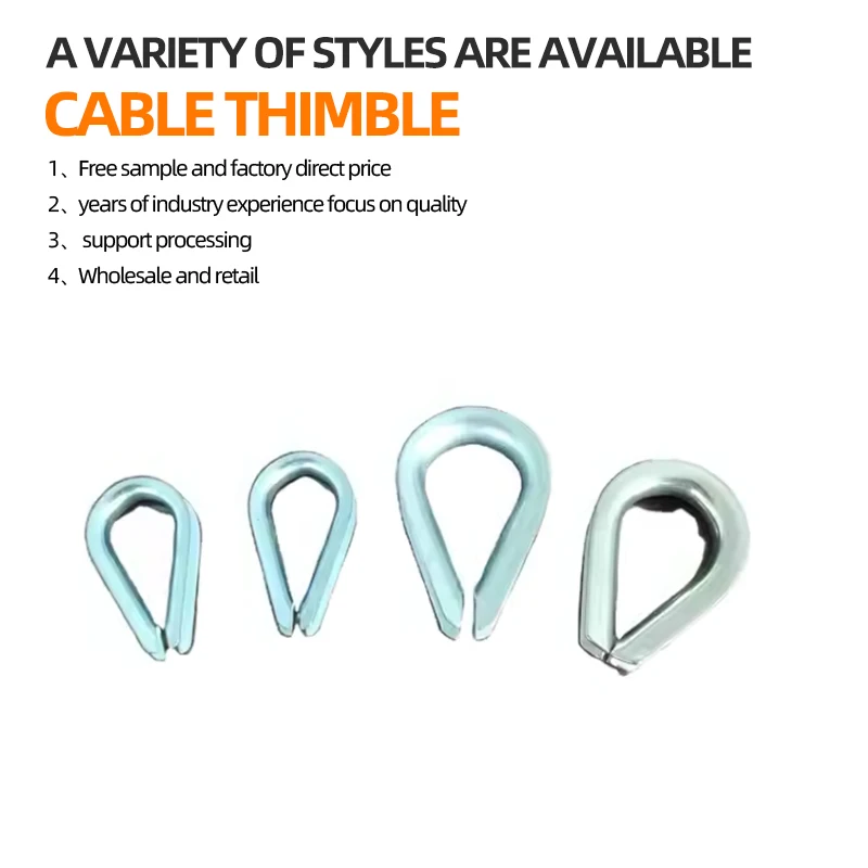 Heavy Duty Metal Stainless Steel 316/304 Thimble Wire Rope Cable Thimble