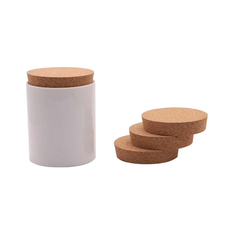 wooden lids cork stopper lid for glass jars candle holders