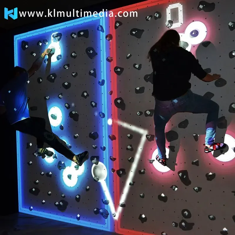 Interactive Climbing Wall Games for Kids Machine Rock Climbing Interactive Projection AR Kinect System for Sports Museum