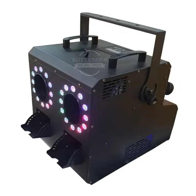 Professional 2 Head LED Color Bubble Smoke Machine DMX512 Wireless Control Special Effects Wedding Stage Fog Bubble Machine