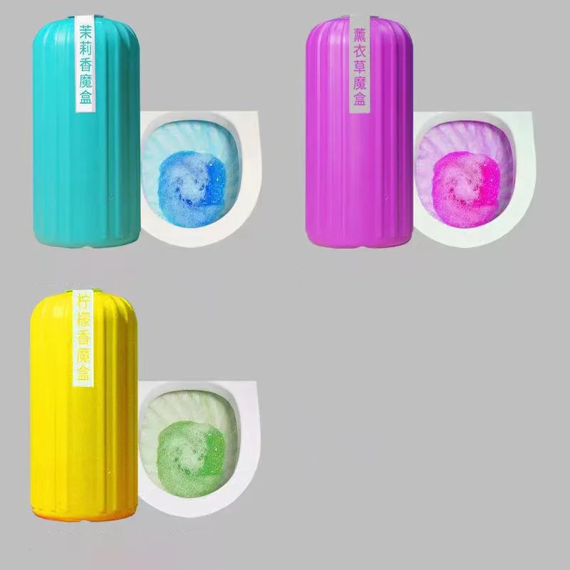 Custom Decontamination Fragrant Bathroom Blue Liquid Cleaner Efficient Toilet Cleaner Blue Bubble Miracle Cleaner Bottle