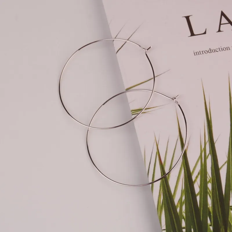 Large Hoop 14K Gold Plating Hoops Big Wire Earrings Earrings For Women Gold Hoops Earrings