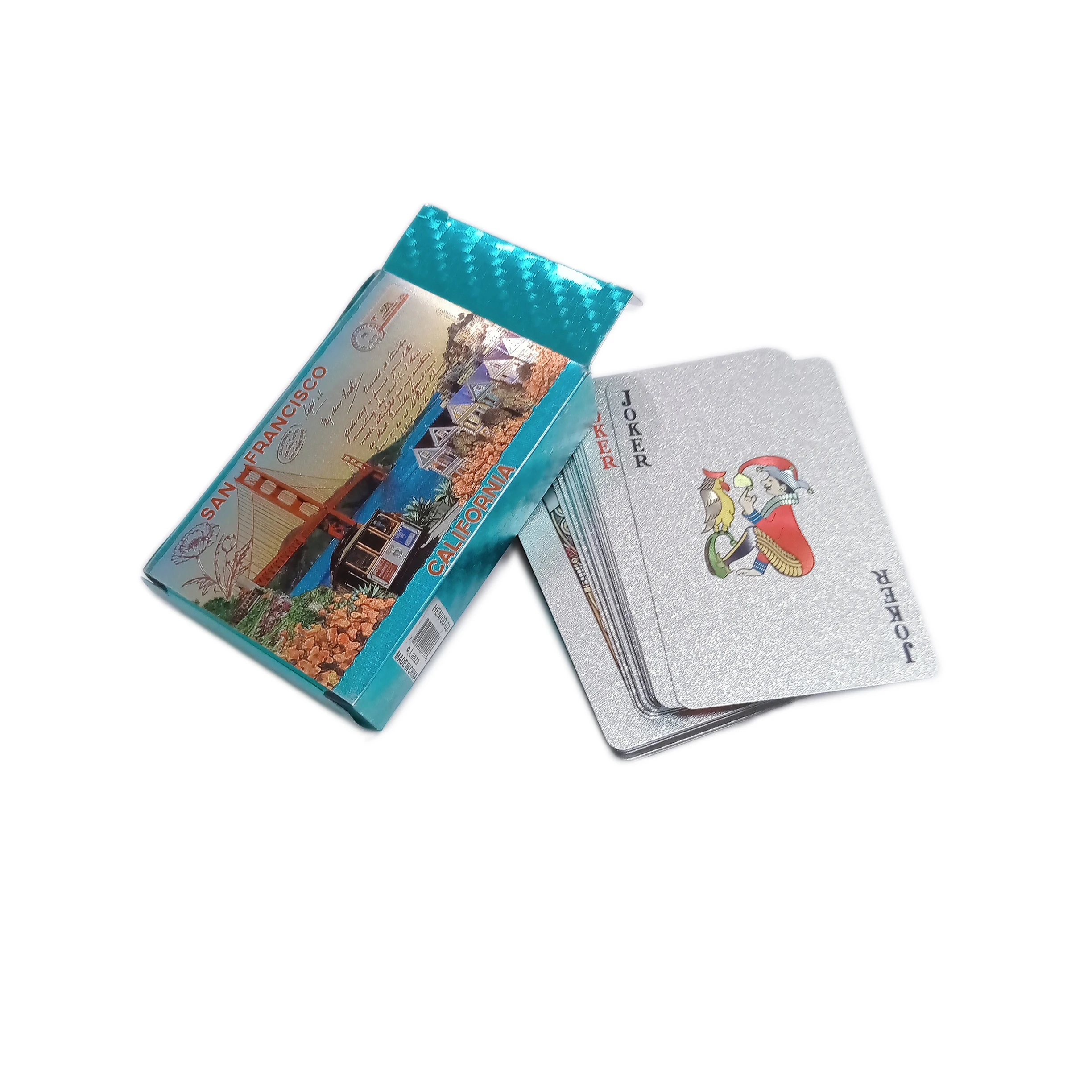Custom size design logo pvc cards playing chips 100% PVC poker card deck plastic playing cards