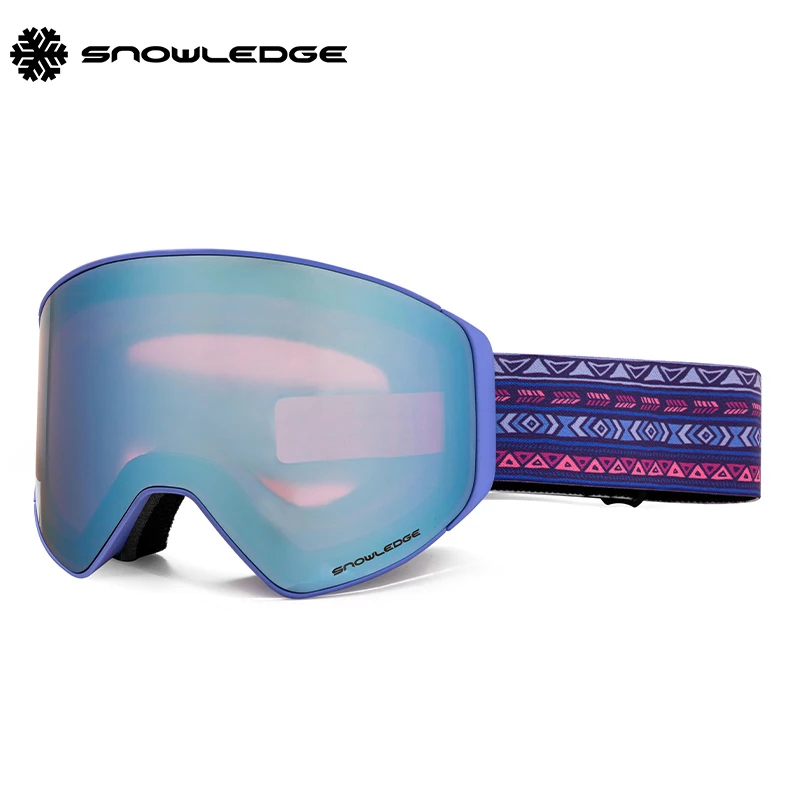 Snowledge 197C low MOQ ski goggles anti fog polarized photochromic magnetic ski goggles wholesale snow goggles manufacture