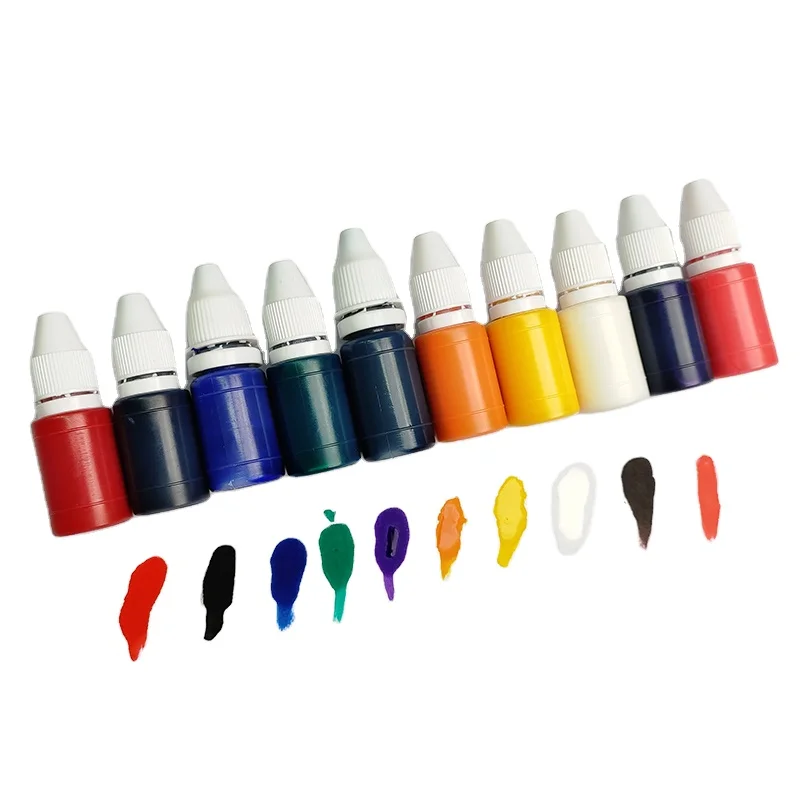 White Stamp Ink Color 10ml 1000ml Bottled Textile Self Inking Seal Refill Oil Fabric for Clothes