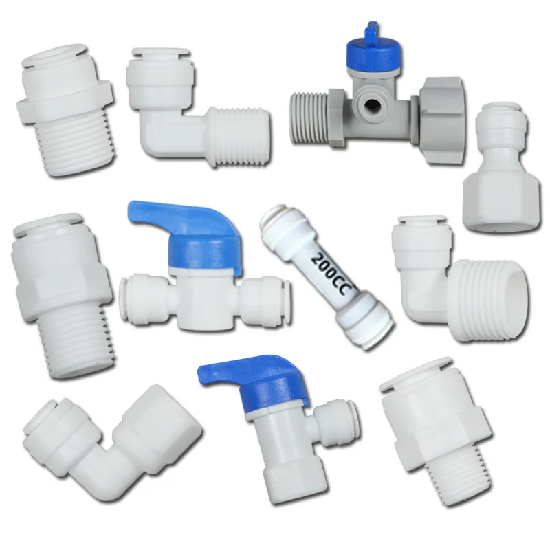 Оригинальный заводской шаровой фильтр 1/4 трубка-1/4 трубки очистители воды RO быстроразъемный ручной клапан