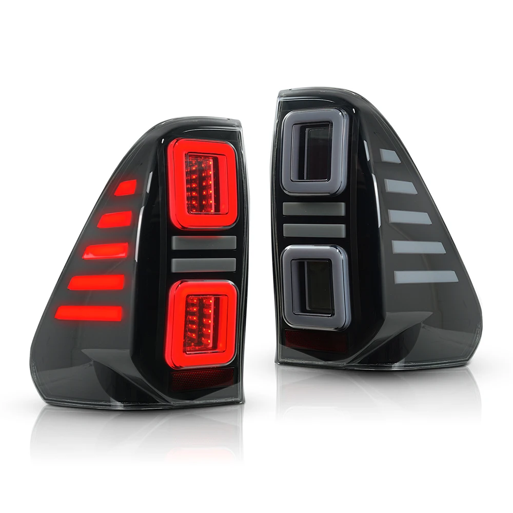 Pair Of Car Tail Light Assembly For Toyota Hilux 2015-2021 LED Brake Signal light Tuning Parts Car Rear Lamp System