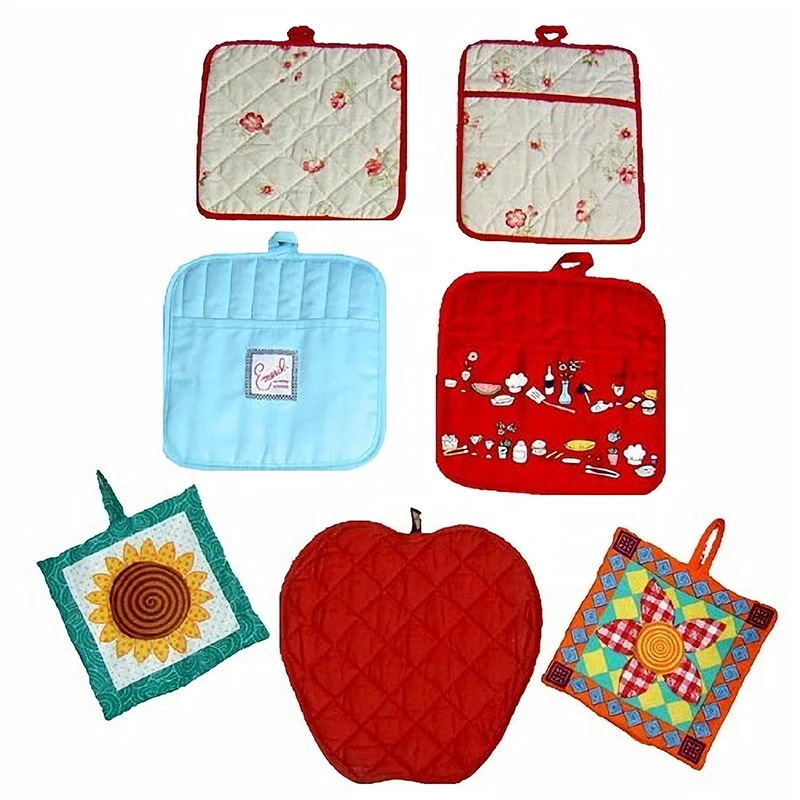 Wholesale Custom Designed Square Cotton Pot Holder Mats & Pads