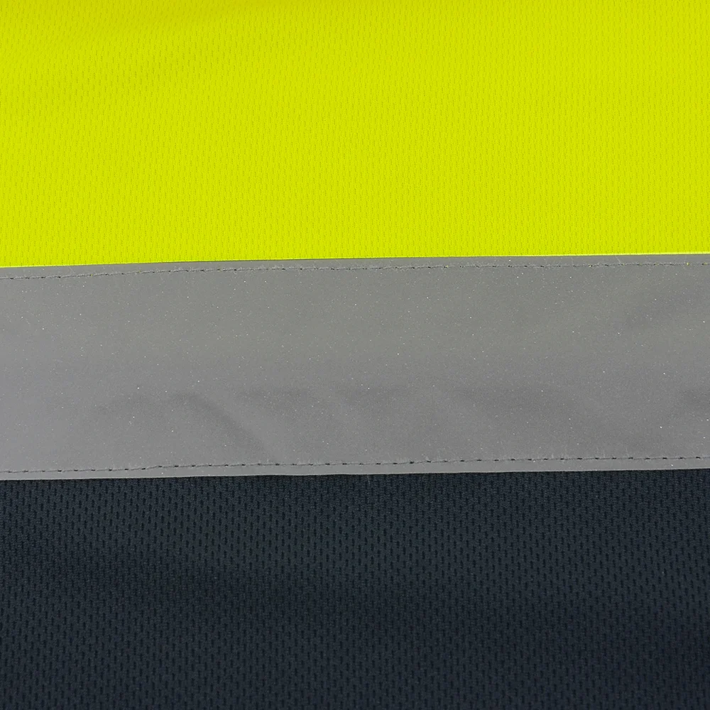 Construction Custom Quick Dry Hi Vis Polo Shirts With Reflective Tape Men Summer Short Sleeves Custom Security Polo Shirt