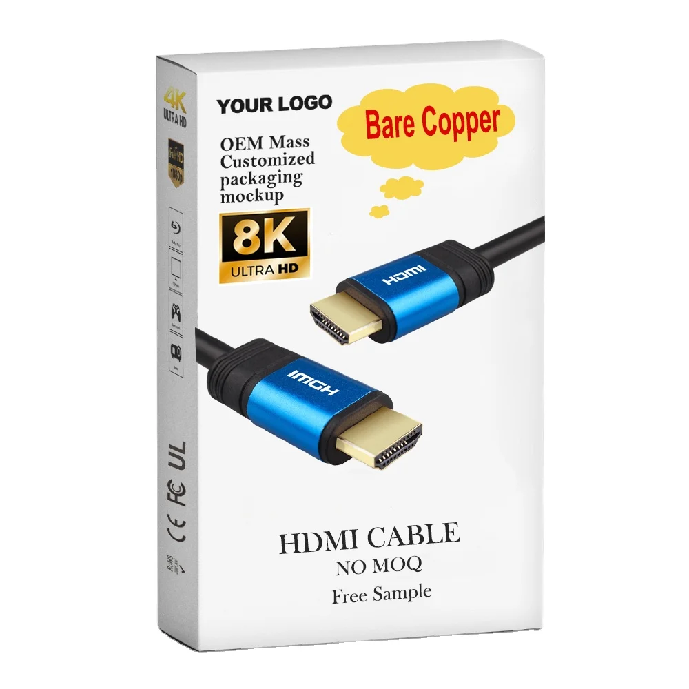 High Speed HDMI Cable 4K 60Hz Gold Plated Data Line Nylon Baraided HDMI Cable
