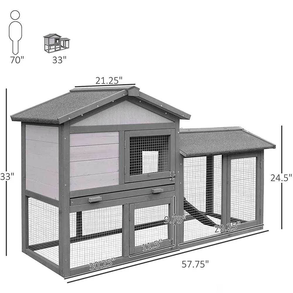 Outdoor Commercial Wooden Rabbit Cages for Sale