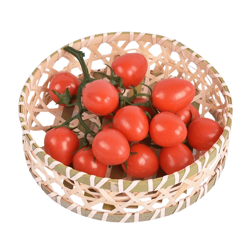 
2021 Hot saleHandmade Natural Round Bamboo Weaving Fruit / Bread / Vegetable Basket For Storage 