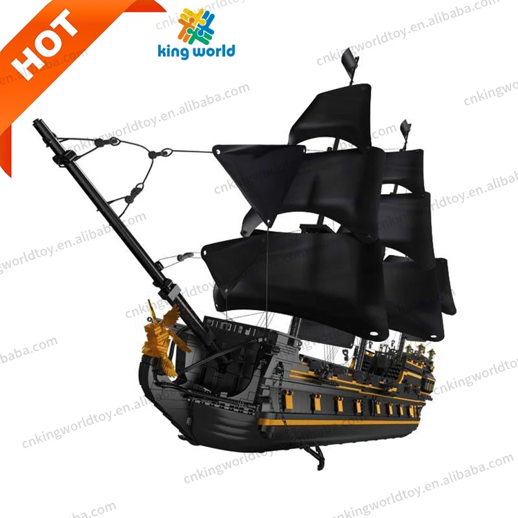MOULD KING 13186 Pirates Ship Building Blocks for Adults MOC Bricks Black Pearl II Model Kits to Build Kids Educational Block