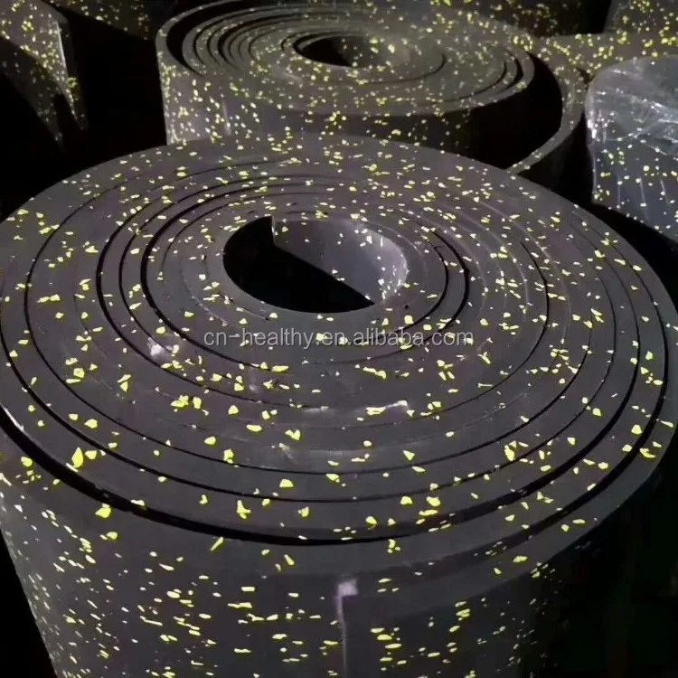 Resilient Rubber Gym Roll Rubber Flooring Rolls