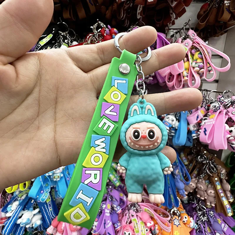 New Arrivals Cute popular Labubu Doll Backpack Car Pendant Key Chains For Bag Accessories