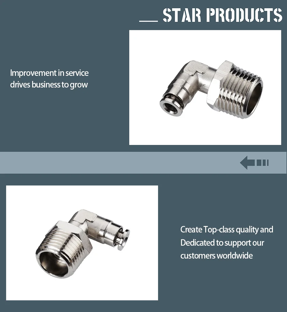 Brass Plastic Push In Pipe Coupling Push To Connect Hose Quick Coupler Air Tube Fittings Pneumatic Fitting 6mm 8mm