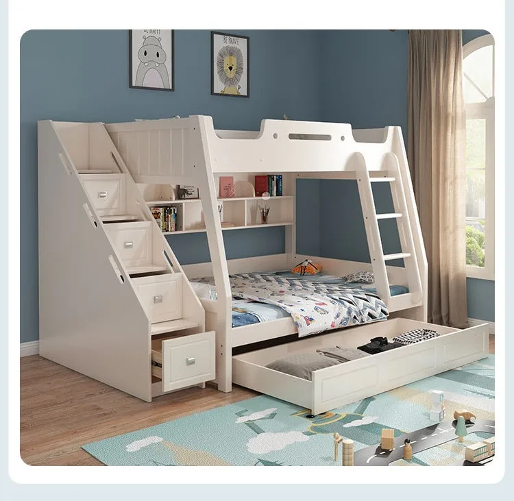children kid beds with stairs cheap and durable safely solid wood beds for double student in dormitory  bunk bed with slide