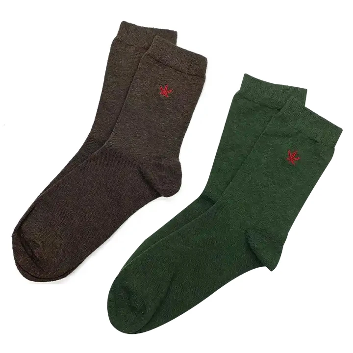 Wholesale Custom hemp organic cotton custom logo OEM socks Sweat-Absorbent Breathable Socks For Men