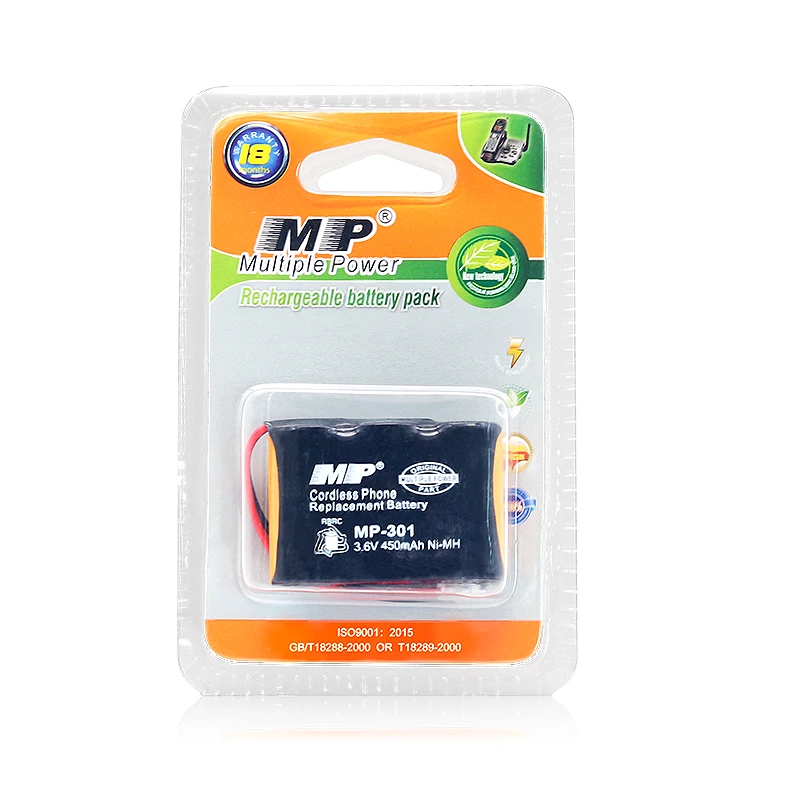 
2/3AA 3.6V 450mAh Ni-MH Rechargeable Battery for AT&T 2422 80-5074-00-00 Lucent 2422 Vtech ia5870 ia5882 Sanik 3SN-2/3AA 