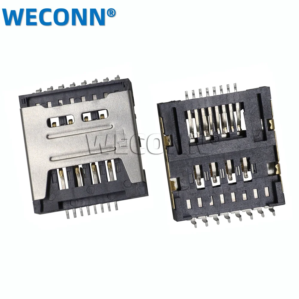 WECONN Factory micro SD+ SIM connector push pull type TF card socket 2 in 1 connector for GPS WIFI router