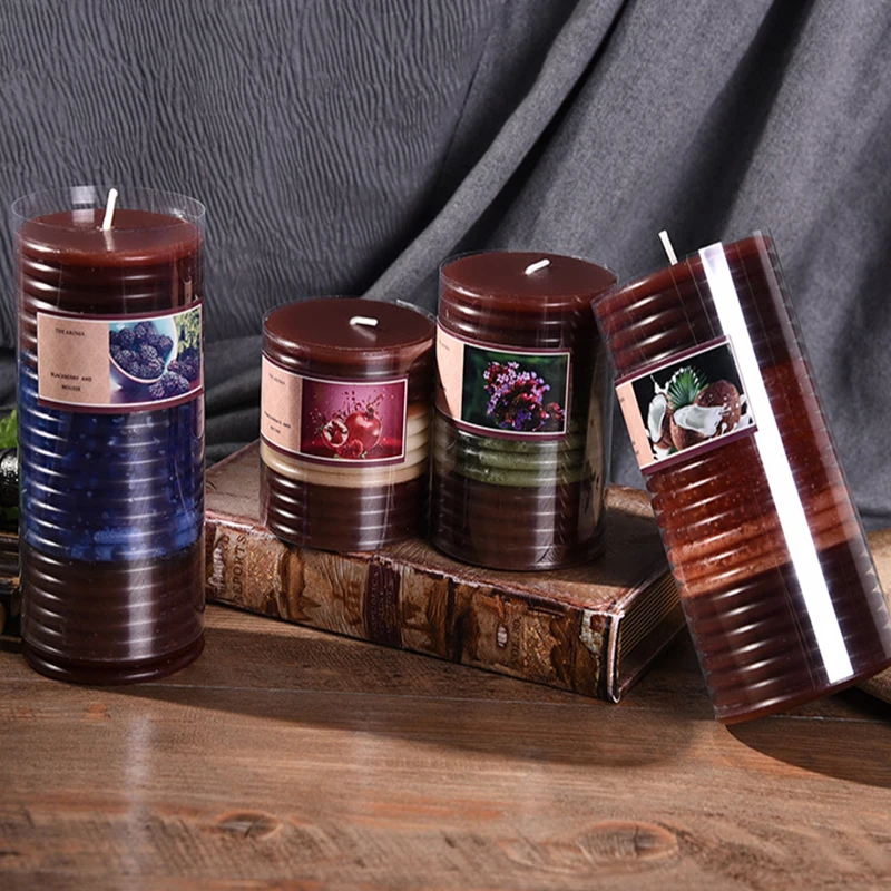 Wholesale high quality Christmas Home Decor 100% soy Wax Scented Pillar Candle