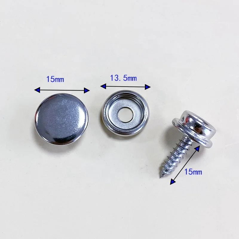 Stainless Steel Marine Boats Canvas Tent Yacht Screw Stud Snap Button Canvas Cover Snap Button Fastener