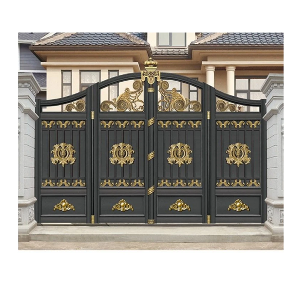 Конструкция главных ворот CBMmart из кованого железа модели металлических садовых входных дверей электрическое ограждение решетчатый раздвижной мотор ручные Ворота