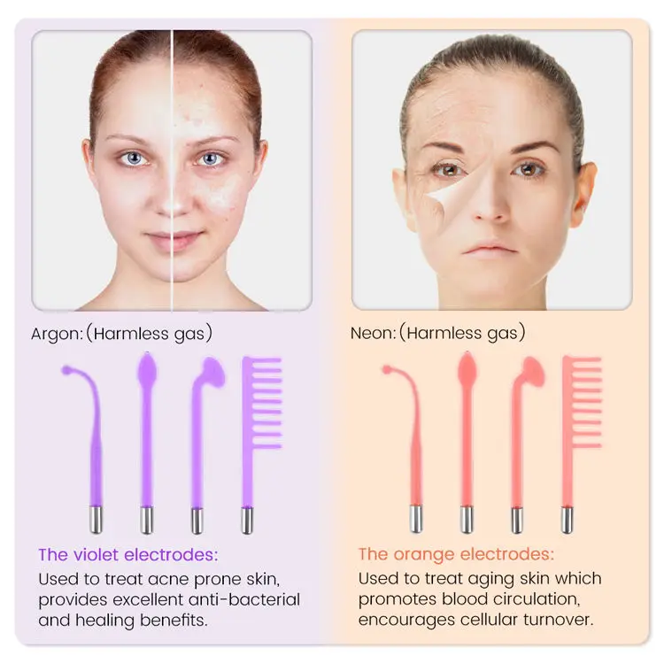 High frequency skin therapy wand face lifting for home use skin therapy machine