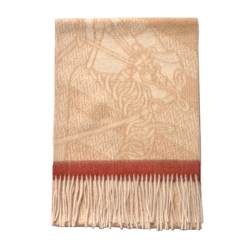 inner mongolian factory wholesale winter women jacquard cashmere scarf stoles custom tassel ladies men cashmere scarves shawl