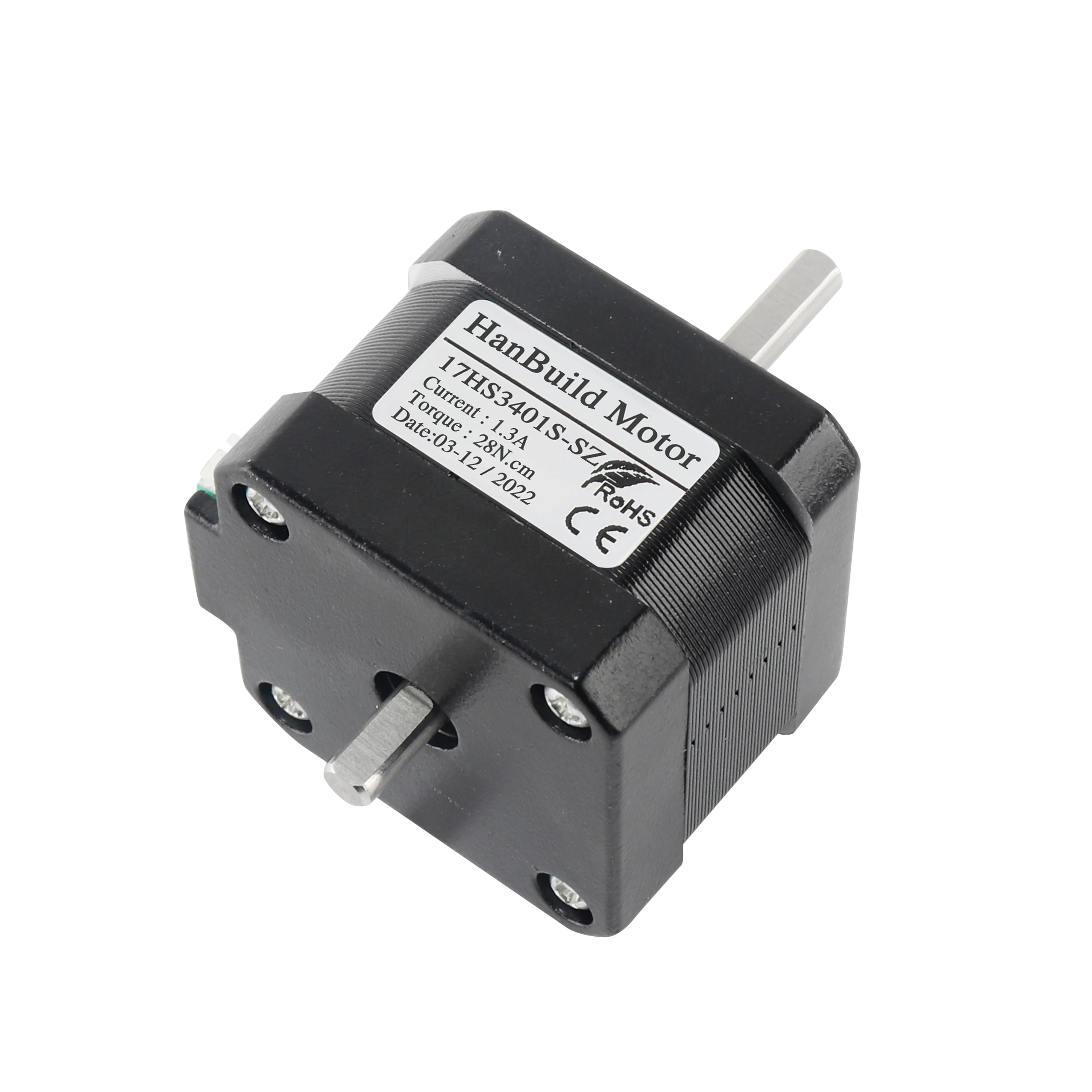 HanBuild Nema 17 Stepper Motor 42HS34 1.3A 28N.CM 17HS3401S-SZ two aixs motor 4-lead for 3D printer 42 double shaft motor