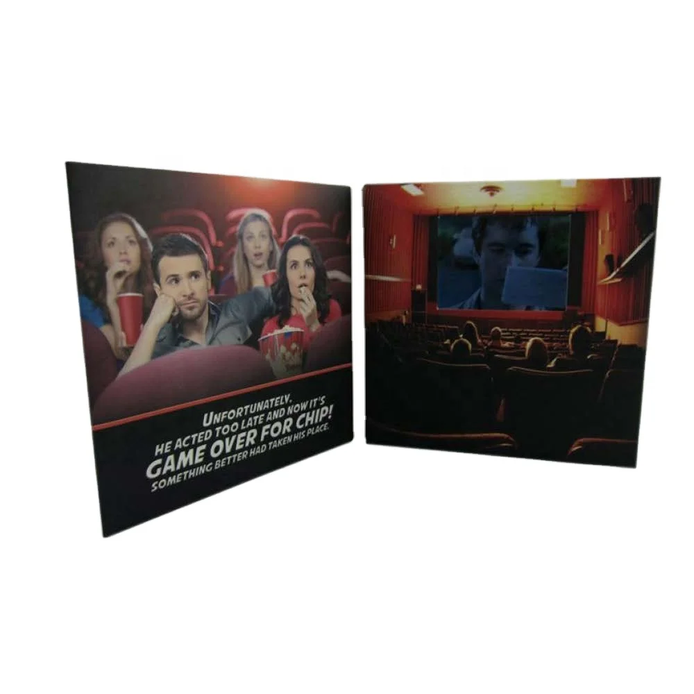 2.8inch Customized printing lcd screen video brochure for advertising & weeding invitation card book digital catalog