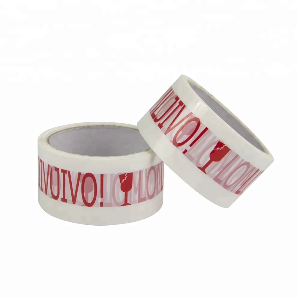 
logo printed strong adhesive custom bopp packing tape with white background 