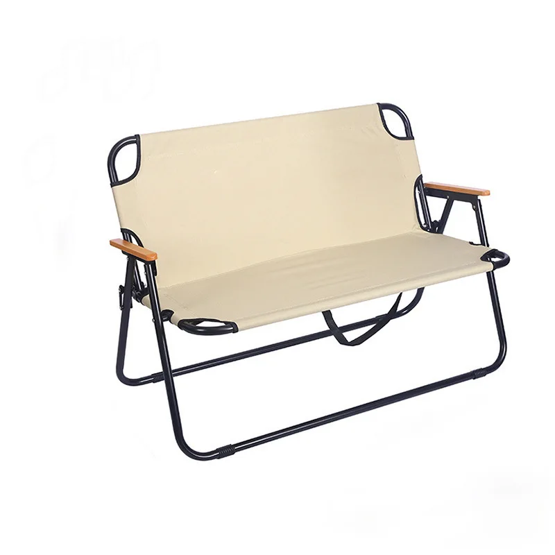 Asia Hot Sale 600D Oxford Fabric Outdoor Chairs Folding Double Twin 2 Person Camping Chair