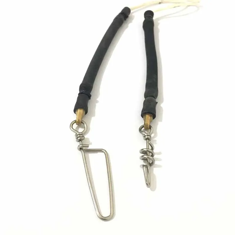 High Quality Natural Latex Spearfishing Bungee Stainless Steel Shock Cord Bungee Shock Cord With Snap Clip