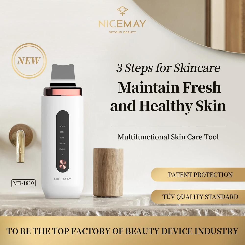 Rechargeable Multifunction Skin Peeling Ultrasonic Facial Skin Scrubber Spatula scrubber per la pelle exfoliant pour la peau