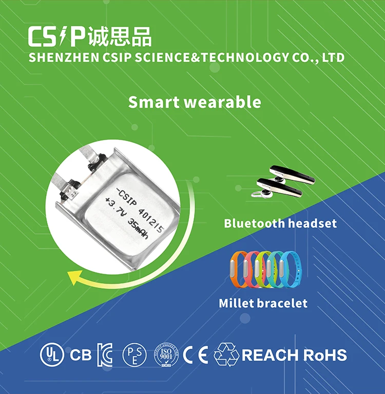 Lithium Ion Polymer Battery Rechargeable Lipo Battery Pack Silver Shenzhen 403860 1050mah 3.7V ROHS Support More Than 500 Times