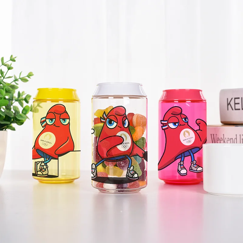 the Phryges plastic cola can for Lollipop packing, candy packing plastic jars, food grade cola can for bath packaging