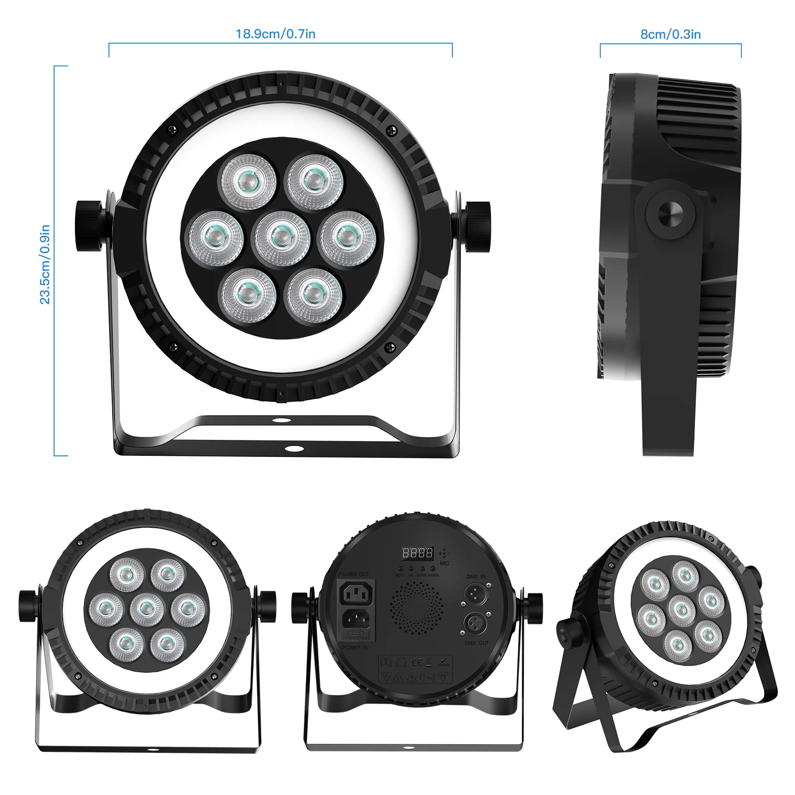 Effect Slim Par up Lighting Wedding Led RGBW 4 in 1 RGB LED LED Matrix Light Black with Circle Ring -50 - 80 2-year CN;GUA 10000