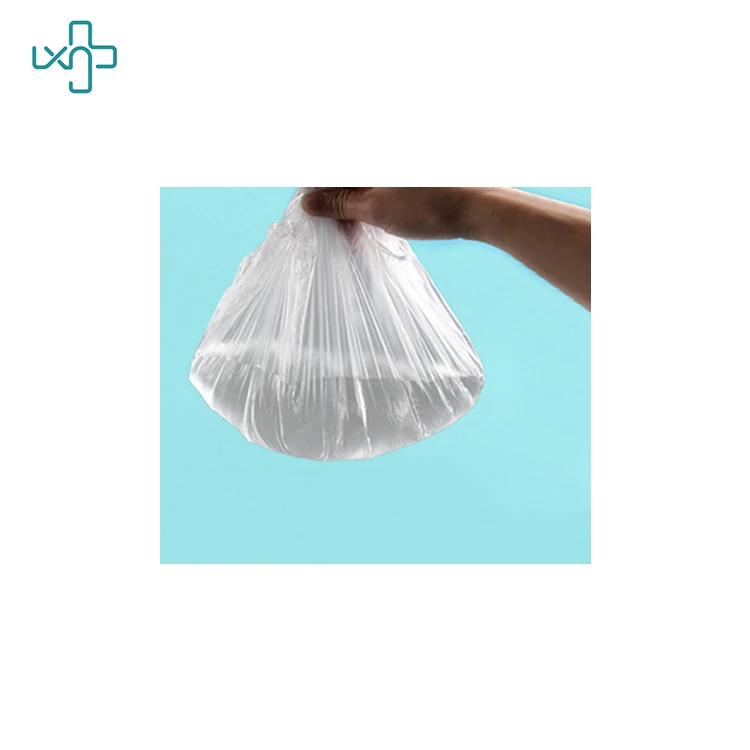 
Leboo waterproof Disposable PE Shower Cap plastic with elastic white 