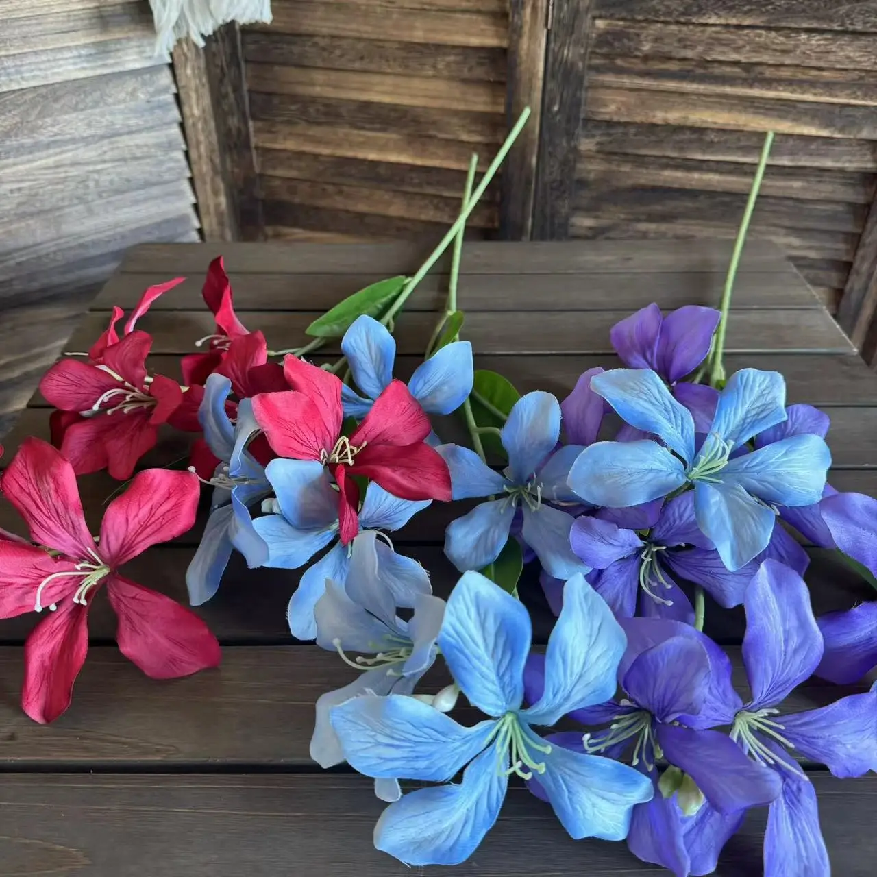 77CM High Quality Colorful Decorative Flower 7 Heads Artificial Silk Chinese Redbud Artificial Cercis Chinensis Flower