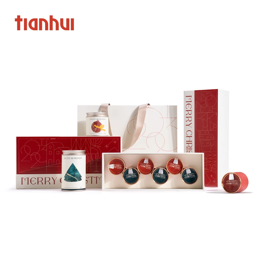 Tianhui White Gift Box with Damping Design Slow Opening Gift Box for Christmas Gift Tea Packaging Sets