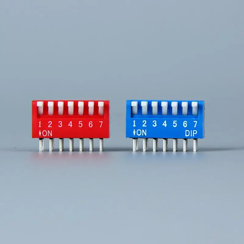  DPL07 RGT 7Pin SPST нажимной выключатель электронный красный DIP
