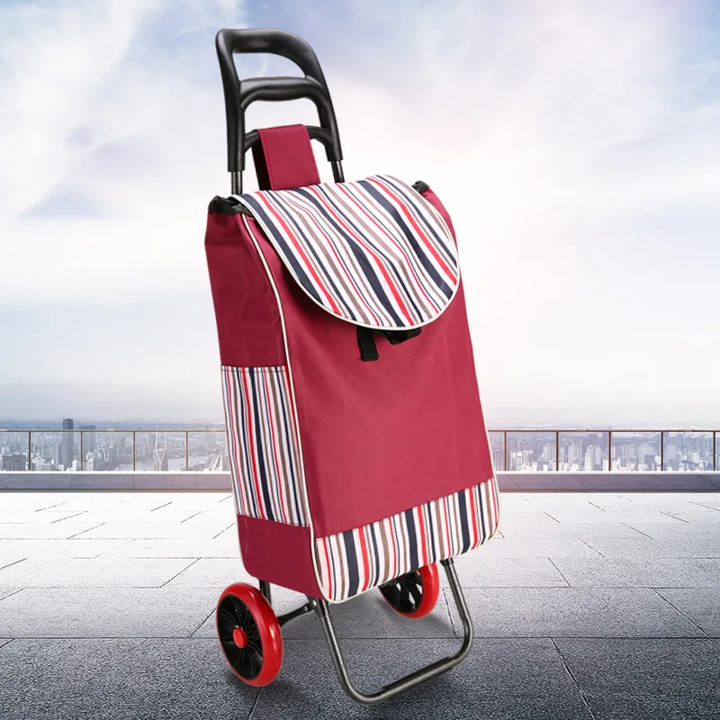 Popular factory price Trolley Shopping Cart Trolley Grocery Bag Foldable Cart Trolley