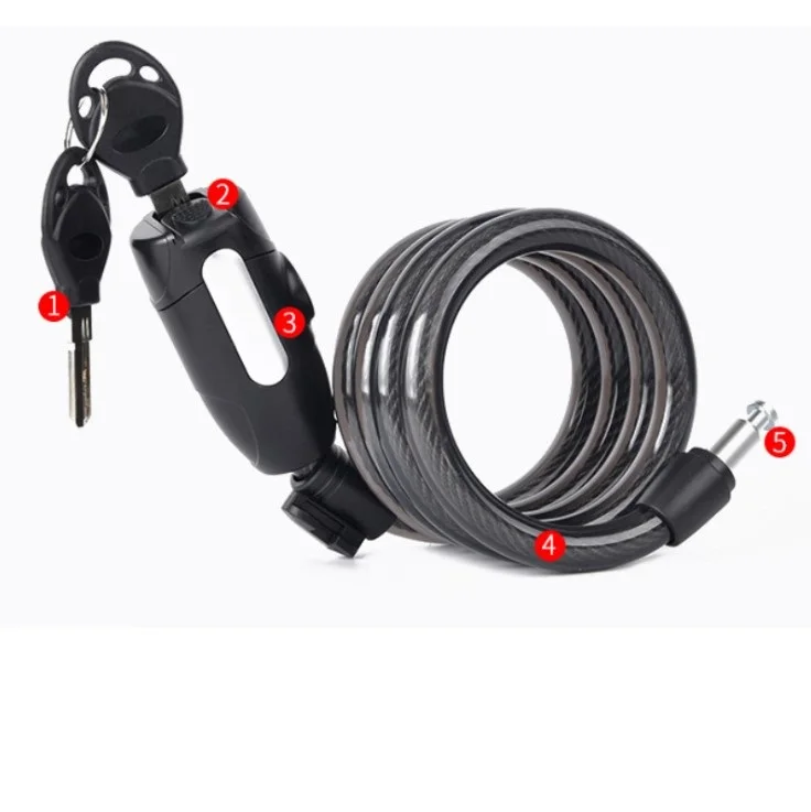 Warehouse Stock Steel Wiring Bicycle Spare Parts Combination Wire Cable Lock For Bicycle Safety Road Mountain Cycling